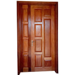 11-Panel Solid Mahogany Double Door