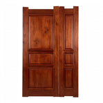 6-Panel Kiln Dried Solid Mahogany Double Door