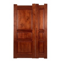 6-Panel Kiln Dried Solid Mahogany Double Door
