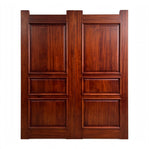 6-Panel Kiln Dried Mahogany Solid Double Door