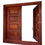 8-Panel Mahogany Solid Double Door