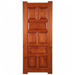 8-Panel Kiln-Dried Solid Mahogany Front Door