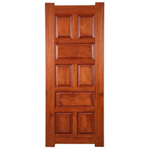 8-Panel Kiln-Dried Solid Mahogany Front Door