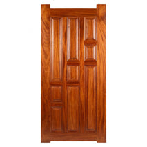 9-Panel Kiln-Dried Solid Mahogany Front Door