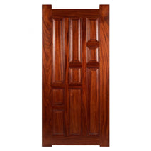 9-Panel Kiln-Dried Solid Mahogany Front Door