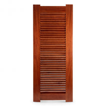 Kiln Dried Mahogany Louvered Solid Interior Door
