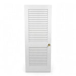 Kiln Dried Solid Mahogany White Louvered Interior Door