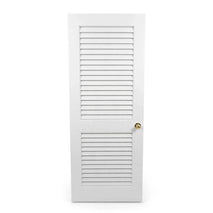 Kiln Dried Solid Mahogany White Louvered Interior Door